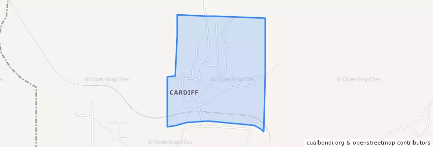 Mapa de ubicacion de Cardiff.