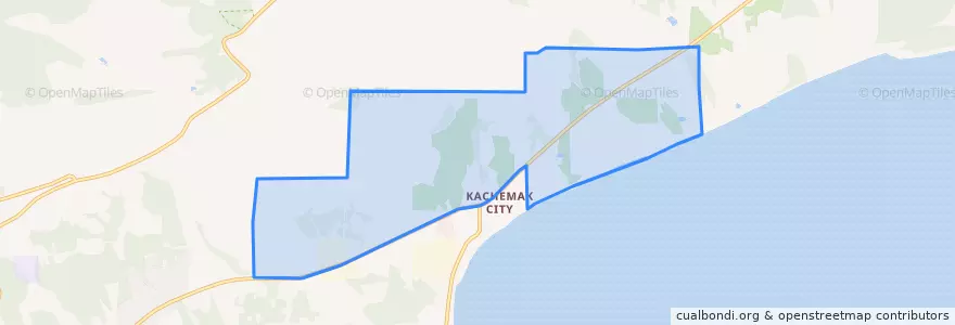 Mapa de ubicacion de Kachemak City.