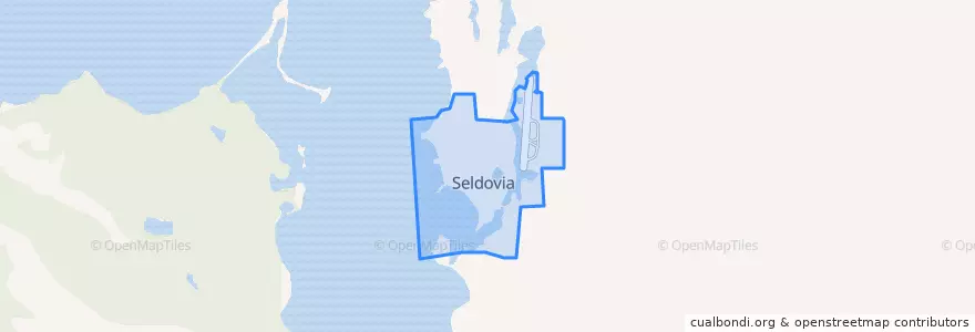Mapa de ubicacion de Seldovia.
