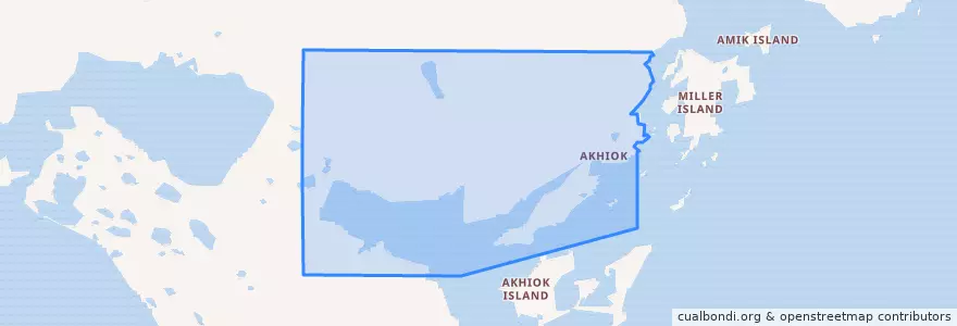Mapa de ubicacion de Akhiok.
