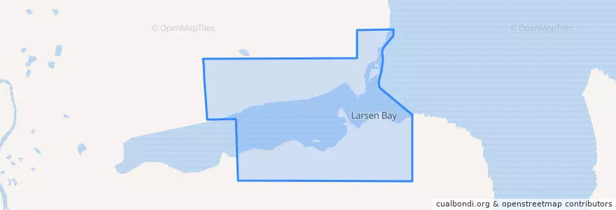 Mapa de ubicacion de Larsen Bay.