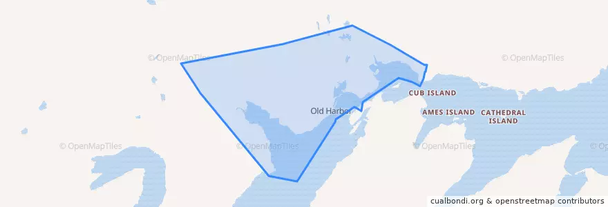 Mapa de ubicacion de Old Harbor.