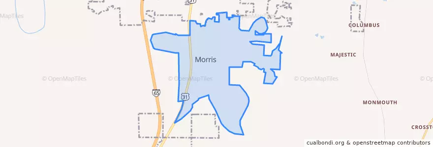 Mapa de ubicacion de Morris.