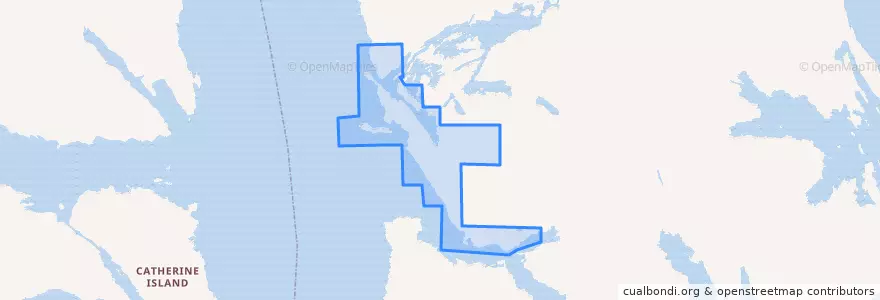 Mapa de ubicacion de Angoon.