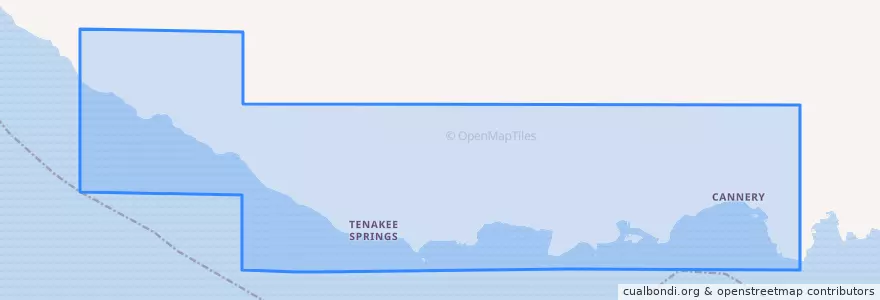 Mapa de ubicacion de Tenakee Springs.