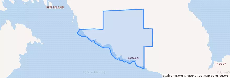 Mapa de ubicacion de Kasaan.