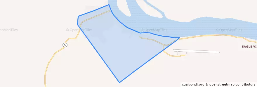 Mapa de ubicacion de Eagle.