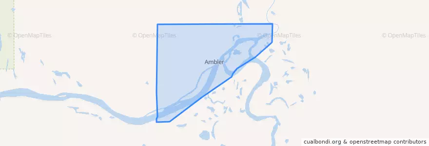 Mapa de ubicacion de Ambler.