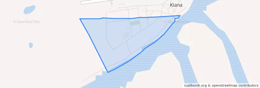 Mapa de ubicacion de Kiana.