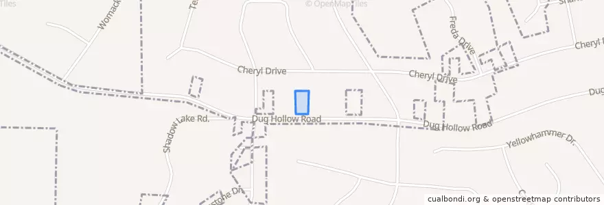 Mapa de ubicacion de Clay.