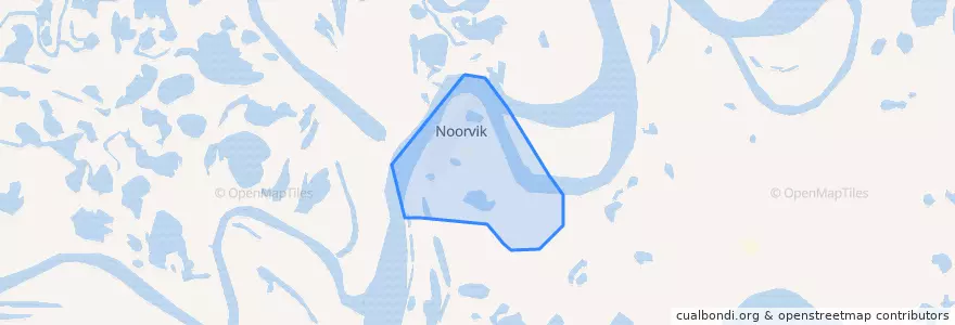 Mapa de ubicacion de Noorvik.