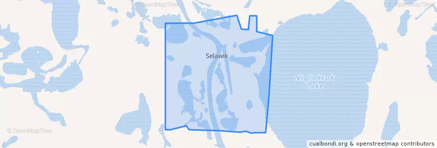 Mapa de ubicacion de Selawik.