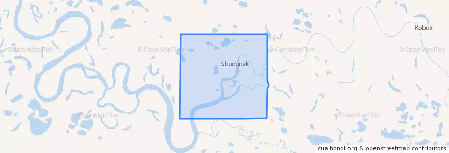 Mapa de ubicacion de Shungnak.