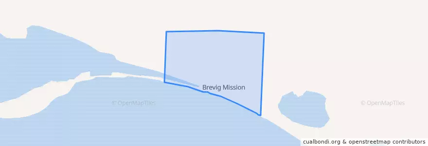 Mapa de ubicacion de Brevig Mission.