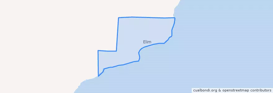 Mapa de ubicacion de Elim.