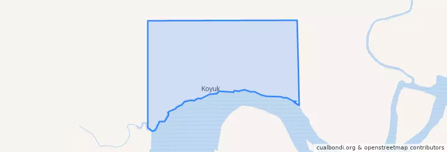 Mapa de ubicacion de Koyuk.
