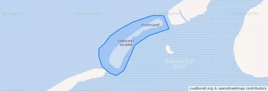 Mapa de ubicacion de Shishmaref.
