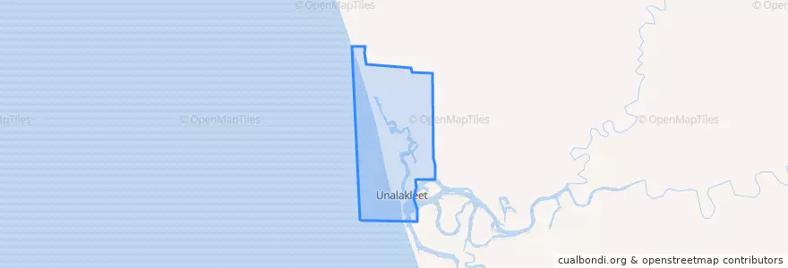 Mapa de ubicacion de Unalakleet.