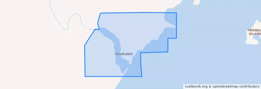 Mapa de ubicacion de Newhalen.