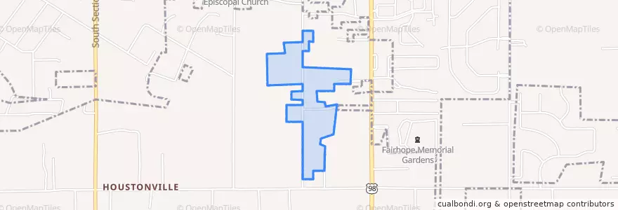 Mapa de ubicacion de Fairhope.