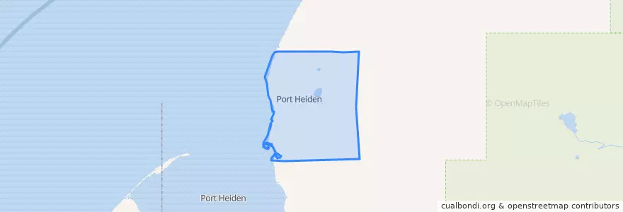 Mapa de ubicacion de Port Heiden.