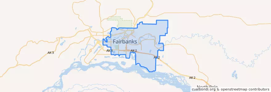 Mapa de ubicacion de Фэрбанкс.