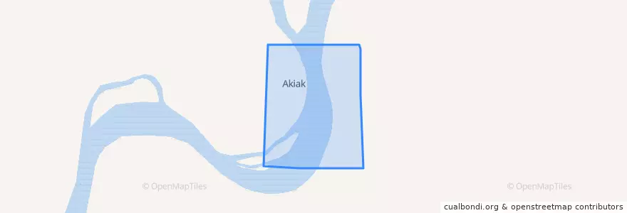 Mapa de ubicacion de Akiak.