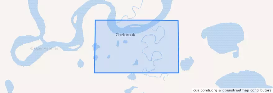 Mapa de ubicacion de Chefornak.