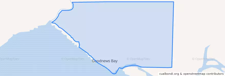 Mapa de ubicacion de Goodnews Bay.