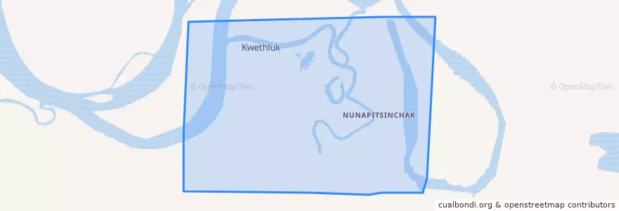 Mapa de ubicacion de Kwethluk.