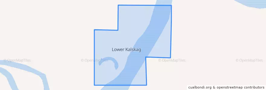 Mapa de ubicacion de Lower Kalskag.