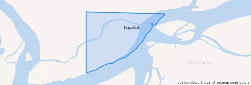 Mapa de ubicacion de Napakiak.