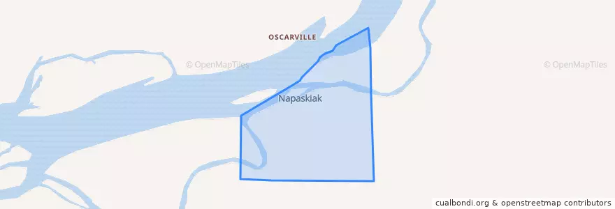 Mapa de ubicacion de Napaskiak.