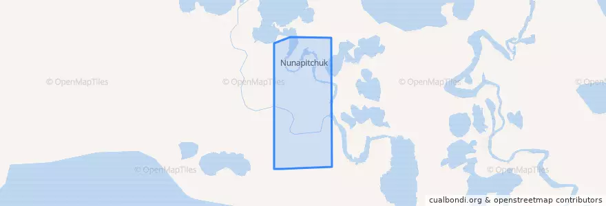 Mapa de ubicacion de Nunapitchuk.
