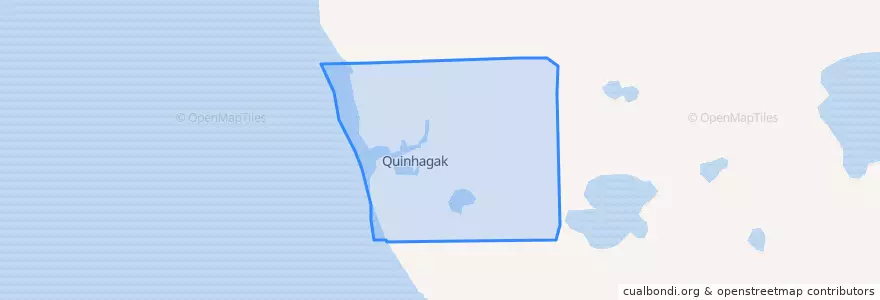 Mapa de ubicacion de Quinhagak.