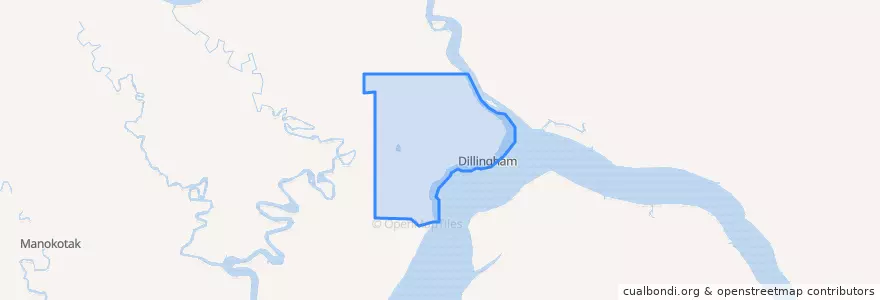 Mapa de ubicacion de Dillingham.