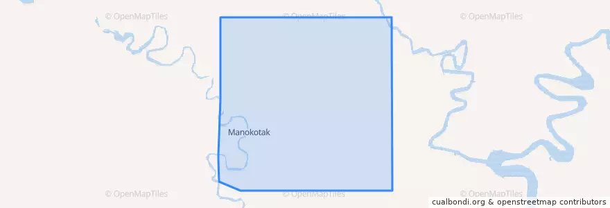 Mapa de ubicacion de Manokotak.