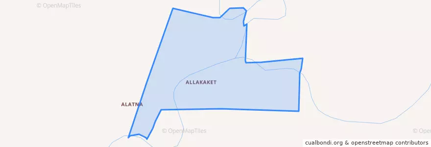 Mapa de ubicacion de Allakaket.