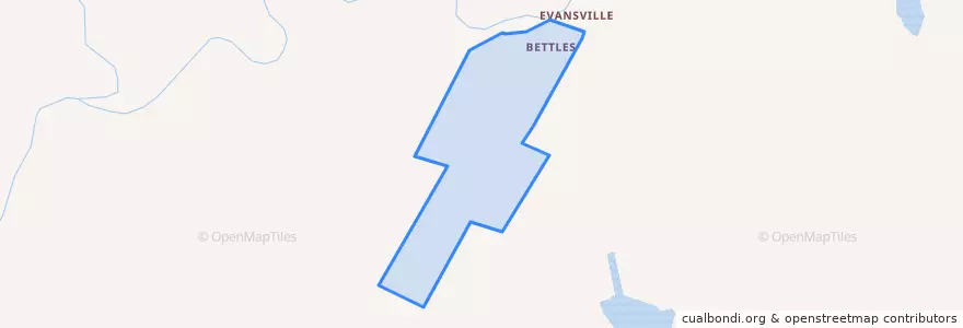 Mapa de ubicacion de Bettles.