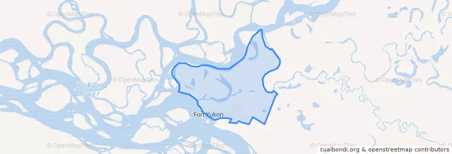 Mapa de ubicacion de Fort Yukon.