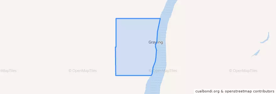Mapa de ubicacion de Grayling.