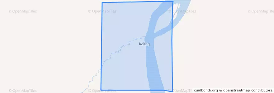 Mapa de ubicacion de Kaltag.