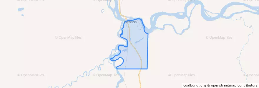 Mapa de ubicacion de Nenana.
