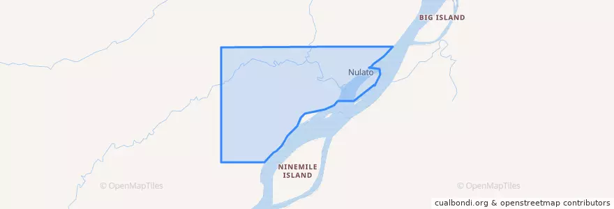 Mapa de ubicacion de Nulato.