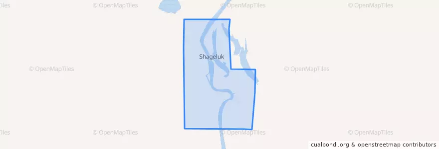 Mapa de ubicacion de Shageluk.