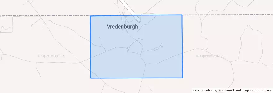 Mapa de ubicacion de Vredenburgh.
