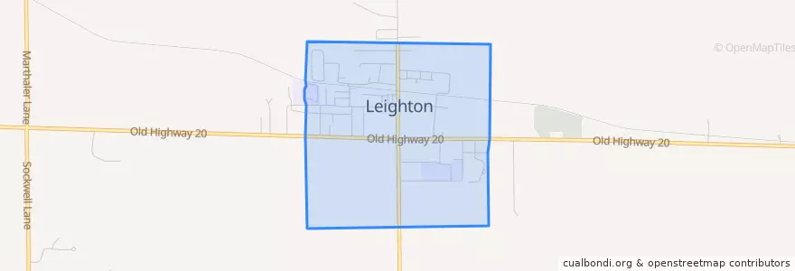 Mapa de ubicacion de Leighton.