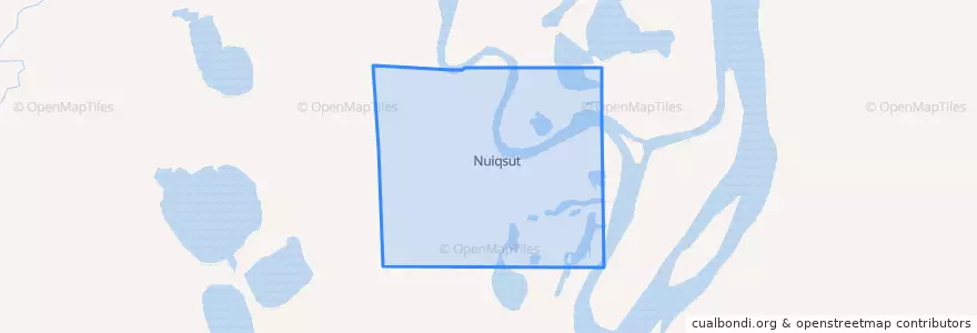 Mapa de ubicacion de Nuiqsut.