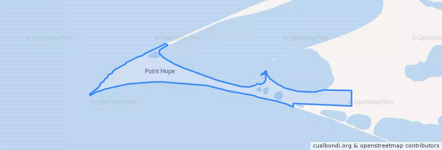 Mapa de ubicacion de Point Hope.