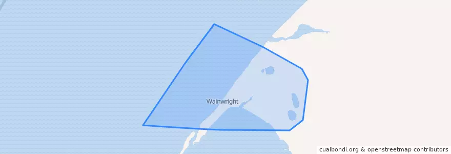 Mapa de ubicacion de Wainwright.